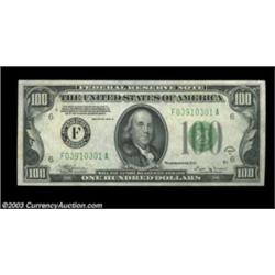 Fr. 2154-F $100 1934B Mule Federal Reserve Note. Gem Crisp Uncirculated.A well centered and fully or