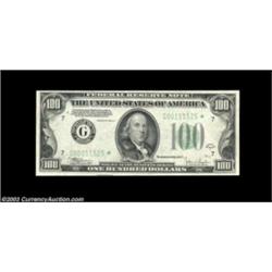 Fr. 2155-G* $100 Mule 1934C Federal Reserve Note. Choice Crisp Uncirculated.Any 1934C star $100 is a
