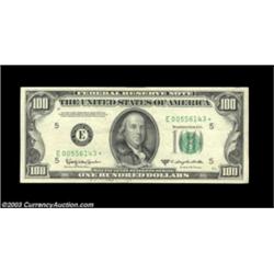 Fr. 2161-E* $100 1950D Federal Reserve Note. Extremely Fine.A lightly circulated Richmond C-Note Sta