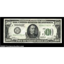 Fr. 2200-H $500 1928 Federal Reserve Note. Choice About Uncirculated.Only close inspection will reve