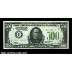 Fr. 2201-F $500 1934 Federal Reserve Note. Choice Crisp Uncirculated.A most attractive Atlanta distr