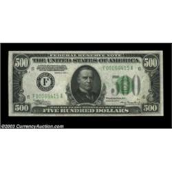 Fr. 2202-F $500 1934A Federal Reserve Note. Gem Crisp Uncirculated.A well centered and most attracti