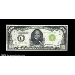 Fr. 2210-E $1000 1928 Light Green Seal Federal Reserve Note. Gem Crisp Uncirculated.An absolutely be