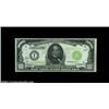 Image 1 : Fr. 2211-I $1000 1934 Federal Reserve Note. CGA About Uncirculated 58.A light center bend is barely