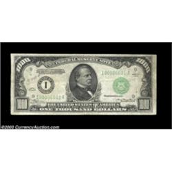 Fr. 2211-I $1000 1934 Federal Reserve Note. Fine-Very Fine.This scarcer Minneapolis district note ha