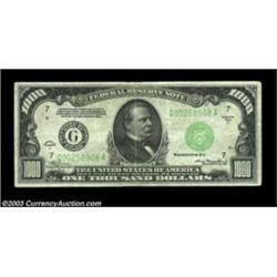 Fr. 2212-G $1,000 1934A Federal Reserve Note. Fine-Very Fine.A decent circulated example that has no