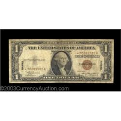 Fr. 2300* $1 1935A Hawaii Silver Certificate. FineAn evenly circulated star example.  Important noti