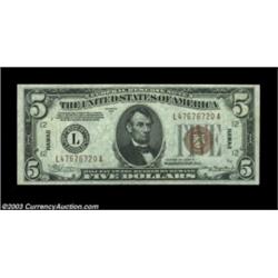 Fr. 2302 $5 1934A Hawaii Federal Reserve Note. Gem Crisp Uncirculated.A lovely example of a note whi