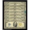 Image 1 : Fr. 2309 $10 1934A North Africa Silver Certificates. Seven Examples. Fine.A decent group of circulat