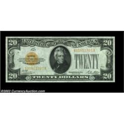 Fr. 2402 $20 1928 Gold Certificate. Gem Crisp Uncirculated.A perfectly centered example with amazing