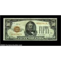 Fr. 2404 $50 1928 Gold Certificate. Very Fine.A decent no-problems circulated example.  Important no