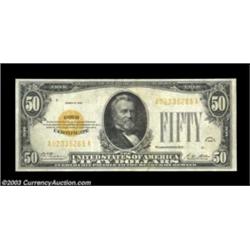 Fr. 2404 $50 1928 Gold Certificate. Very Fine.A more than acceptable mid grade circulated example fr