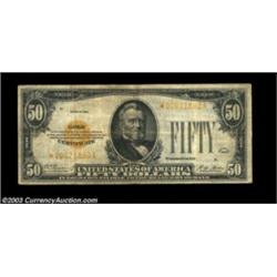 Fr. 2404* $50 1928 Gold Certificate. Fine-Very Fine.A very rare and seldom available star in any gra