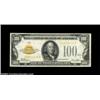 Image 1 : Fr. 2405 $100 1928 Gold Certificate. Very Fine.A very difficult note to find in this grade, as this