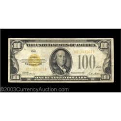 Fr. 2405 $100 1928 Gold Certificate. Fine-Very Fine.A nice circulated example.  Important notice: He