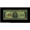Image 1 : Fr. 2407 $500 1928 Gold Certificate. CGA Fine 12.A very difficult note to find in any affordable gra