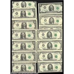 Modern Subject Sheets of Four.Fr. 1913-L $1 1985 Federal Reserve Notes Uncut Sheets of Four (2) Gem