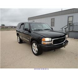 2001 - GMC YUKON// SALVAGE TITLE