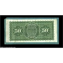 Fr. 203 $50 1863 Interest Bearing Note Back Proof. A broadly margined proof of the back of this very