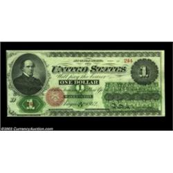 Fr. 16 $1 1862 Legal Tender Very Choice New. A fresh, original note that rates the full Gem grade bu