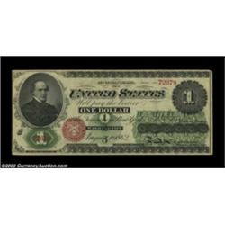 Fr. 16 $1 1862 Legal Tender CGA About Uncirculated 50. The paper's lightly aged, and one of the corn