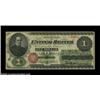 Image 1 : Fr. 16 $1 1862 Legal Tender CGA About Uncirculated 50. The paper's lightly aged, and one of the corn