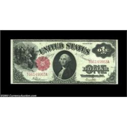 Fr. 39 $1 1917 Legal Tender Choice About New. There is a single light fold in this otherwise very ni