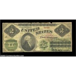 Fr. 41a $2 1862 Legal Tender Very Good. There is a small piece missing from the top margin.  Importa