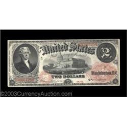 Fr. 44 $2 1875 Legal Tender Extremely Fine. Rather closely margined, but a nice original example of