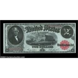 Fr. 57 $2 1917 Legal Tender Choice New. A very nicely margined example with good print quality and a