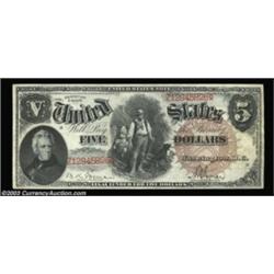Fr. 72 $5 1880 Legal Tender Choice New. This Large Brown Seal Red Serial Number Pioneer Five has ver