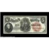 Image 1 : Fr. 73 $5 1880 Legal Tender Cut Sheet of Four Gem New. A lovely cut sheet with excellent centering,