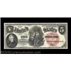 Image 3 : Fr. 73 $5 1880 Legal Tender Cut Sheet of Four Gem New. A lovely cut sheet with excellent centering,