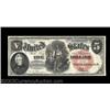 Image 5 : Fr. 73 $5 1880 Legal Tender Cut Sheet of Four Gem New. A lovely cut sheet with excellent centering,