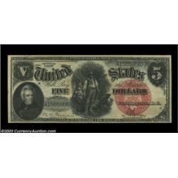 Fr. 73 $5 1880 Legal Tender CGA Gem Uncirculated 66. The original embossing can be plainly seen even