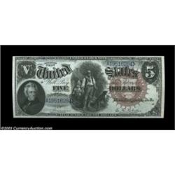 Fr. 78 $5 1880 Legal Tender Very Choice New. Only about three dozen examples are known in all grades
