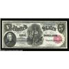 Image 1 : Fr. 80 $5 1880 Legal Tender Very Choice New. The bottom margin strays a bit close at the left, but t