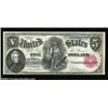 Image 1 : Fr. 80 $5 1880 Legal Tender Very Choice New. The fifth note from the pack, identical to the preceedi