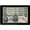 Image 1 : Fr. 80 $5 1880 Legal Tender Cut Sheet of Four Gem New. Notes 9 through 12 form a gorgeous, bright, f