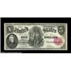 Image 7 : Fr. 80 $5 1880 Legal Tender Cut Sheet of Four New. All four notes have slightly rounded corners and