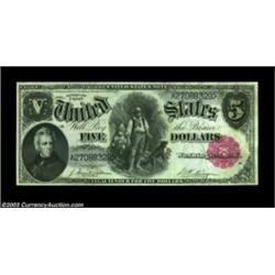 Fr. 80 $5 1880 Legal Tender Cut Sheet of Four Gem New. A simply lovely Cut Sheet, with broad, even m