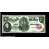 Image 5 : Fr. 80 $5 1880 Legal Tender Cut Sheet of Four Gem New. A simply lovely Cut Sheet, with broad, even m