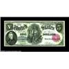 Image 7 : Fr. 80 $5 1880 Legal Tender Cut Sheet of Four Gem New. A simply lovely Cut Sheet, with broad, even m