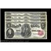 Image 1 : Fr. 80 $5 1880 Legal Tender Cut Sheet of Four Very Choice New. Numbers 37 through 40 form a fresh, o