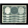 Image 2 : Fr. 80 $5 1880 Legal Tender Cut Sheet of Four Choice New. The "B" note has a corner fold; the other