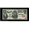 Image 7 : Fr. 80 $5 1880 Legal Tender Cut Sheet of Four Choice New. The "B" note has a corner fold; the other
