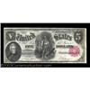 Image 7 : Fr. 80 $5 1880 Legal Tender Cut Sheet of Four Choice New. The "D"-position note, number 72, has a li
