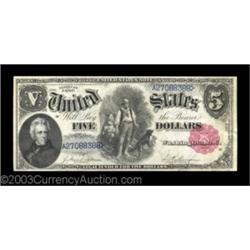 Fr. 80 $5 1880 Legal Tender About New. Unfortunately, number 88 has the same corner fold. It's a rea