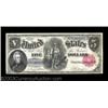 Image 1 : Fr. 80 $5 1880 Legal Tender Choice About New. The lower left corner tip is rounded, and the note has