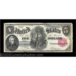 Fr. 80 $5 1880 Legal Tender. The edges have taken a bit of a beating on this final note from the pac